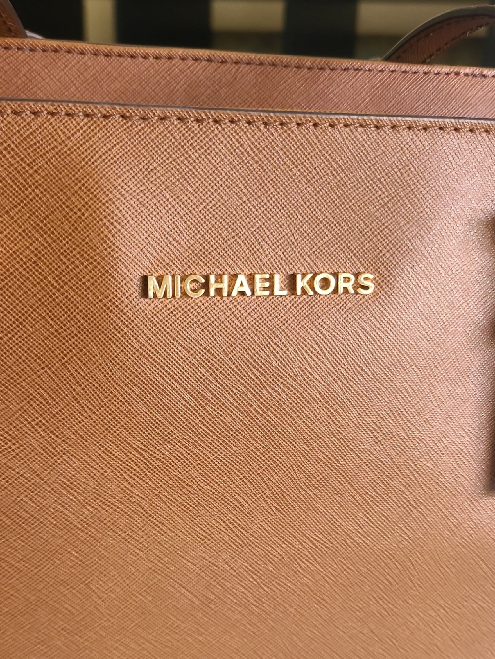 Michael Kors Brown Saffiano Leather Tote - Picture 2 of 15